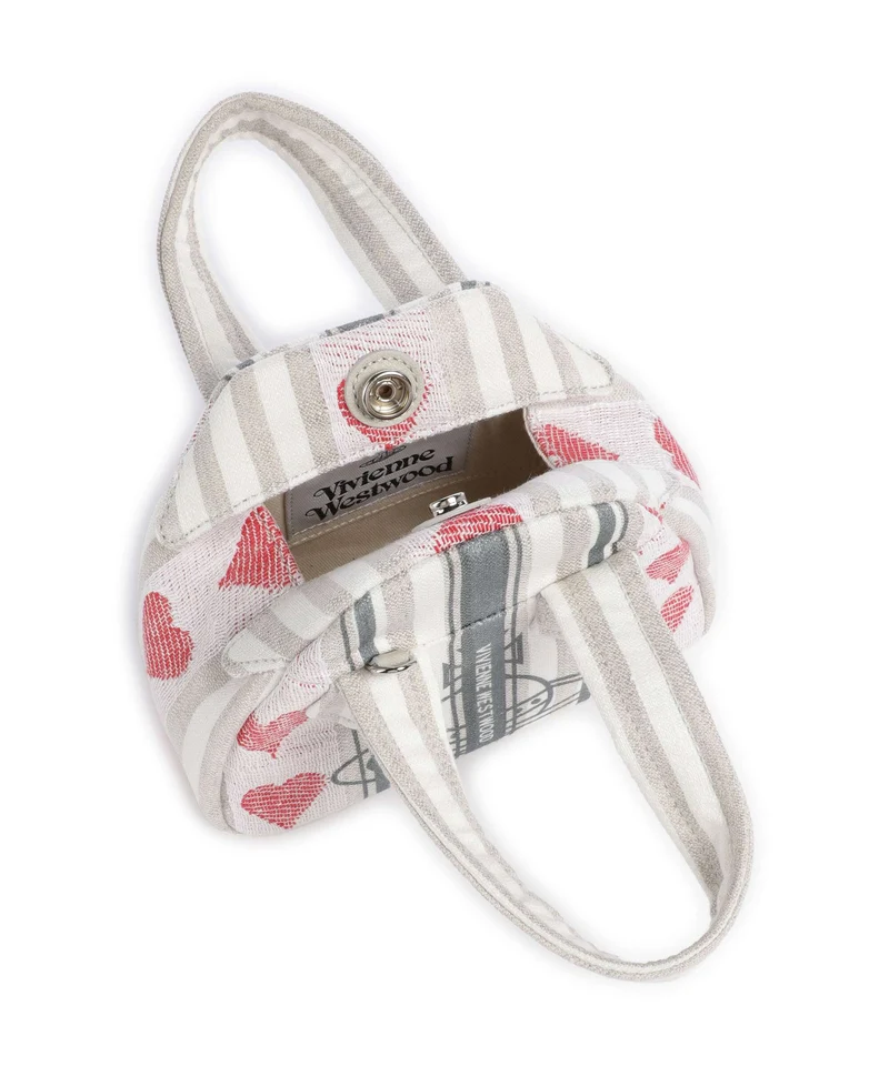 Vivienne Westwood Archive Linen Heart Stripes Mini Bandolera multicolour