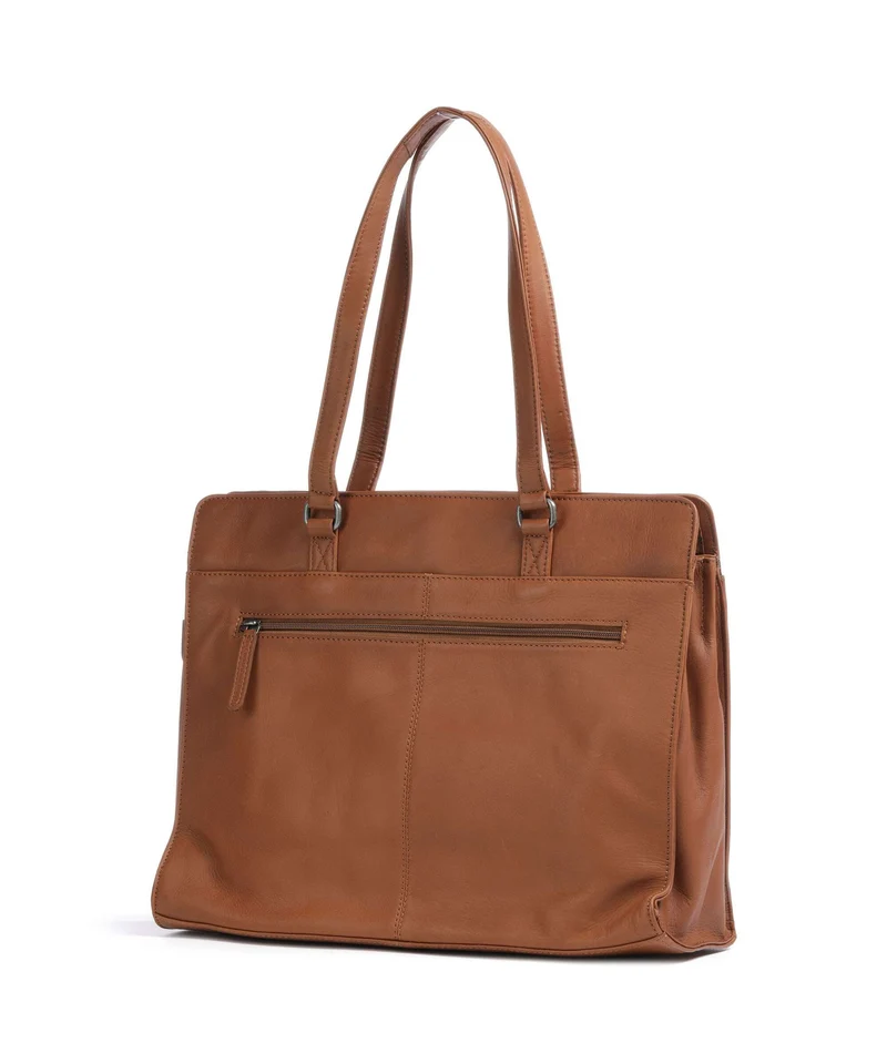 The Chesterfield Brand Wax Pull Up Cow Fidenza Bolsa shopping cognac