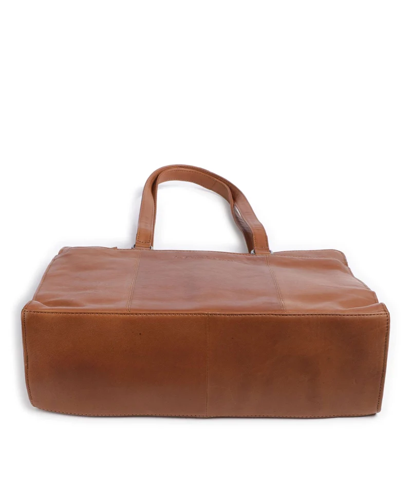 The Chesterfield Brand Wax Pull Up Cow Fidenza Bolsa shopping cognac