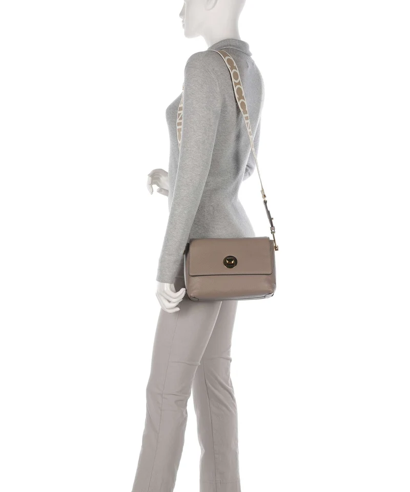 Coccinelle Liya Signature Bandolera warm taupe
