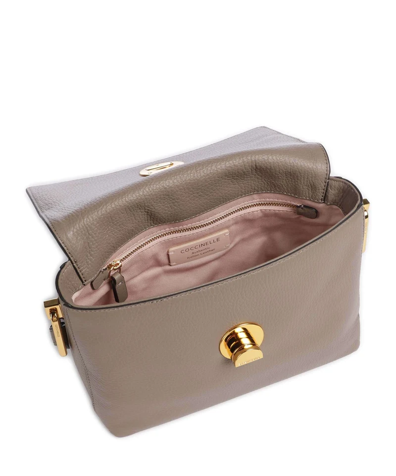 Coccinelle Liya Signature Bandolera warm taupe