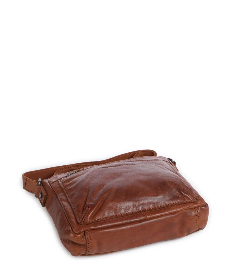 The Chesterfield Brand Washed Waxed Cow Aston Bandolera cognac