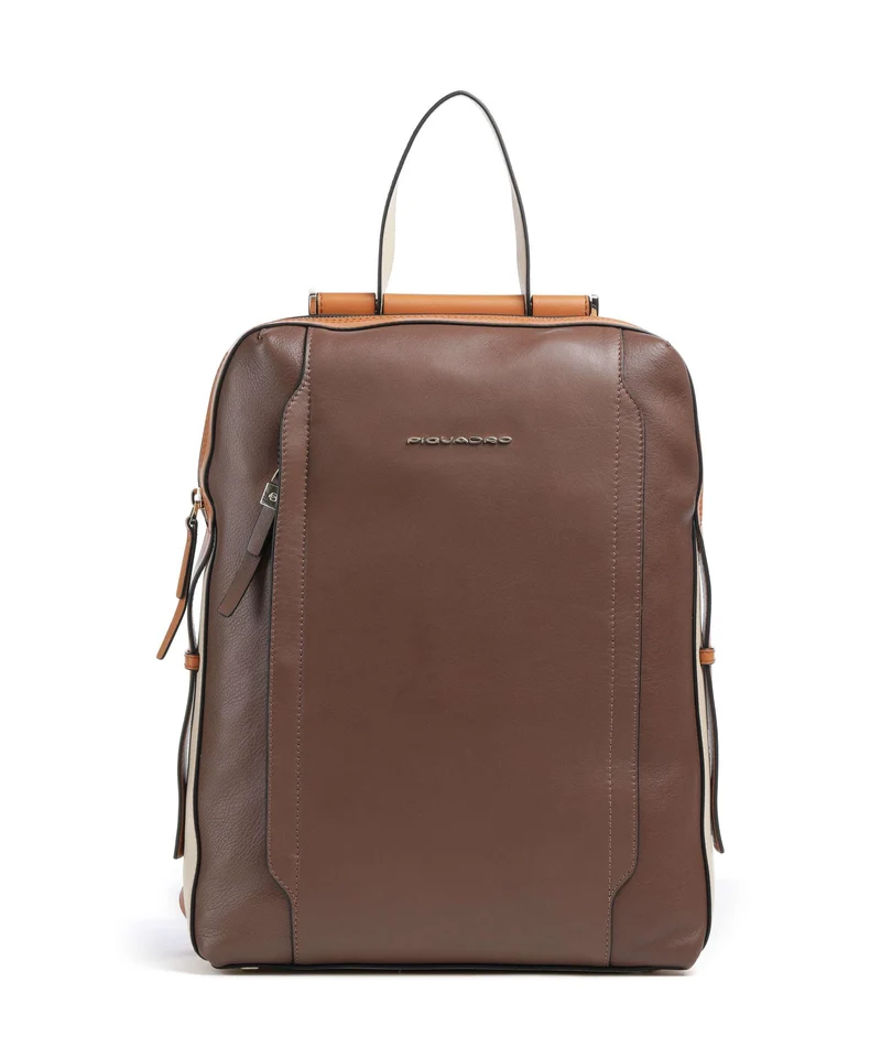 Piquadro Circle Mochila para portátil marrone/beige