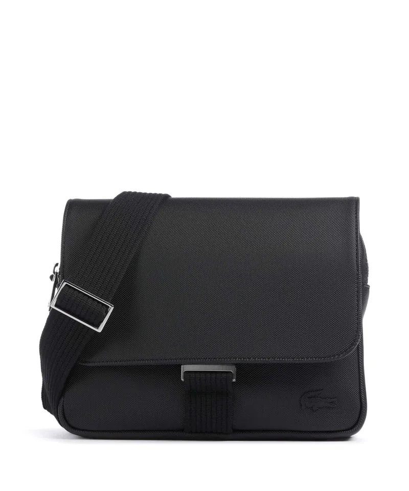 Lacoste Mens Classic Bolso de mensajero noir