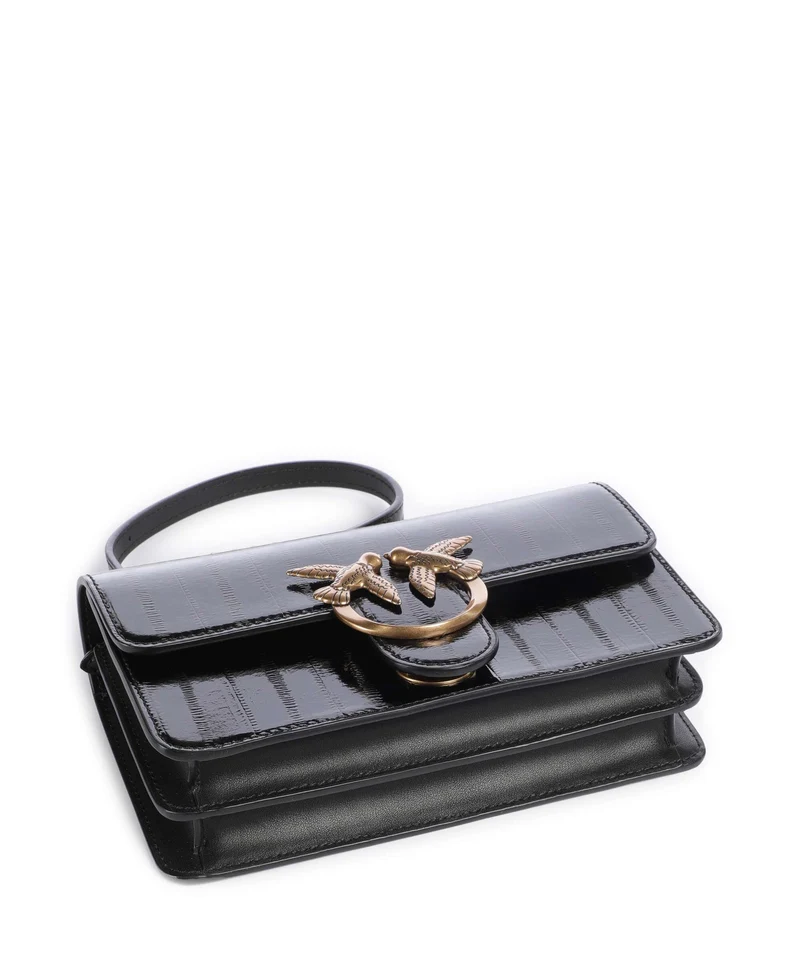 Pinko Love One Mini Bolso de hombro nero/antique gold