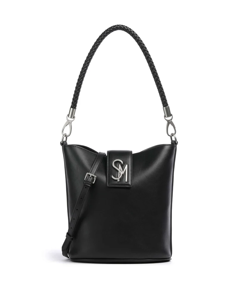 Steve Madden BARRIE Bucket bolso de mano black/silver