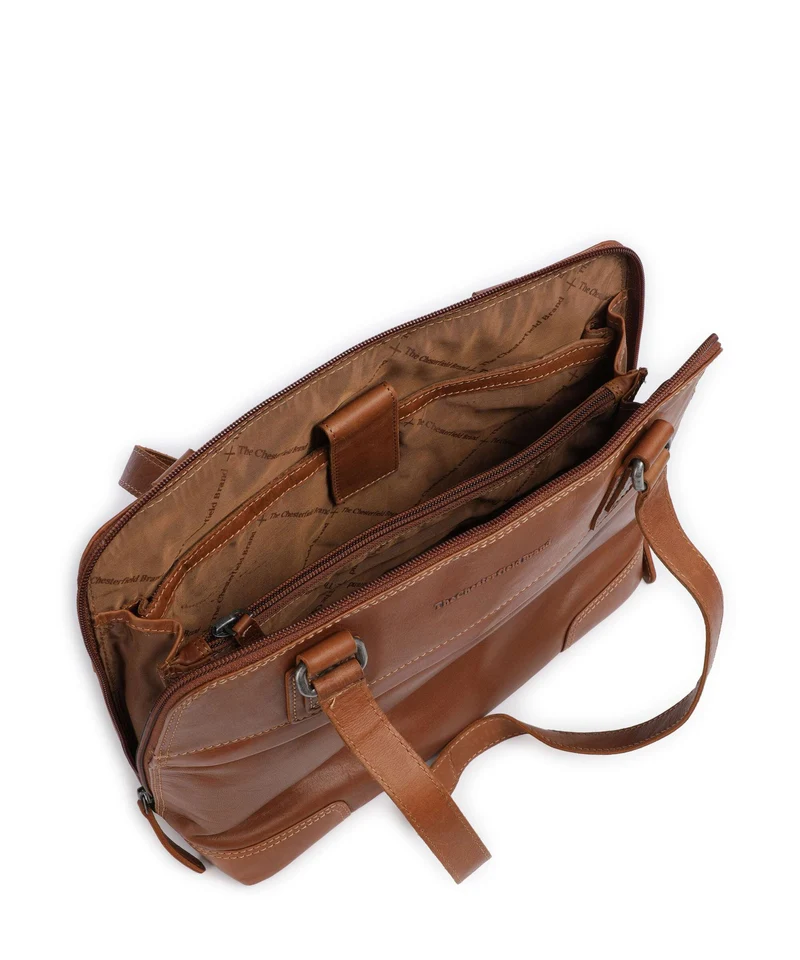 The Chesterfield Brand Wax Pull Up Cow Belgrado Bolso de hombro cognac