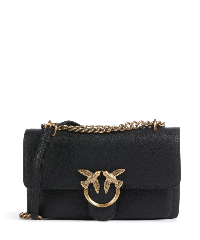 Pinko Love Soft Mini Bolso de hombro nero/antique gold