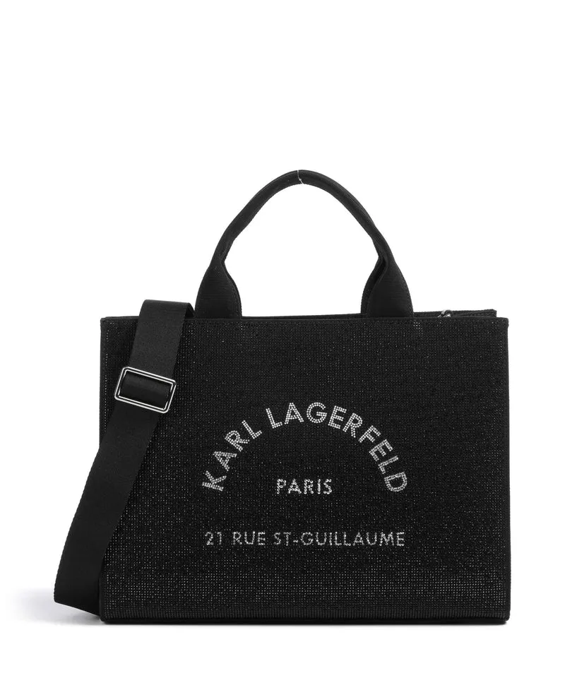 Karl Lagerfeld K/Rue St Guillaume Medium Bolso de mano black embellishment