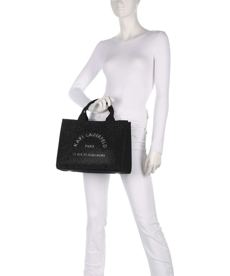 Karl Lagerfeld K/Rue St Guillaume Medium Bolso de mano black embellishment