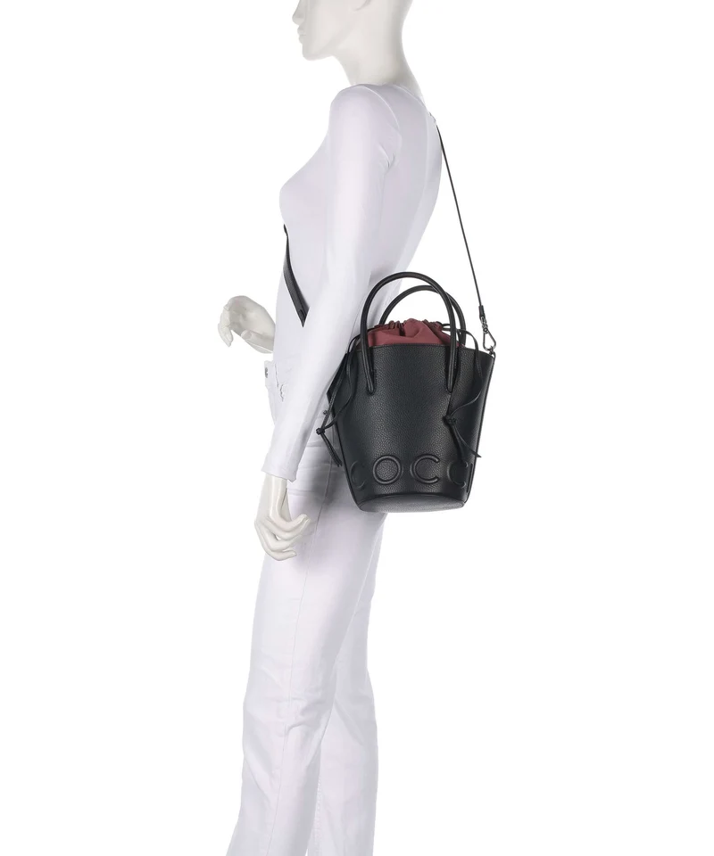 Coccinelle Myrtha Maxi Logo Bucket bolso de mano noir