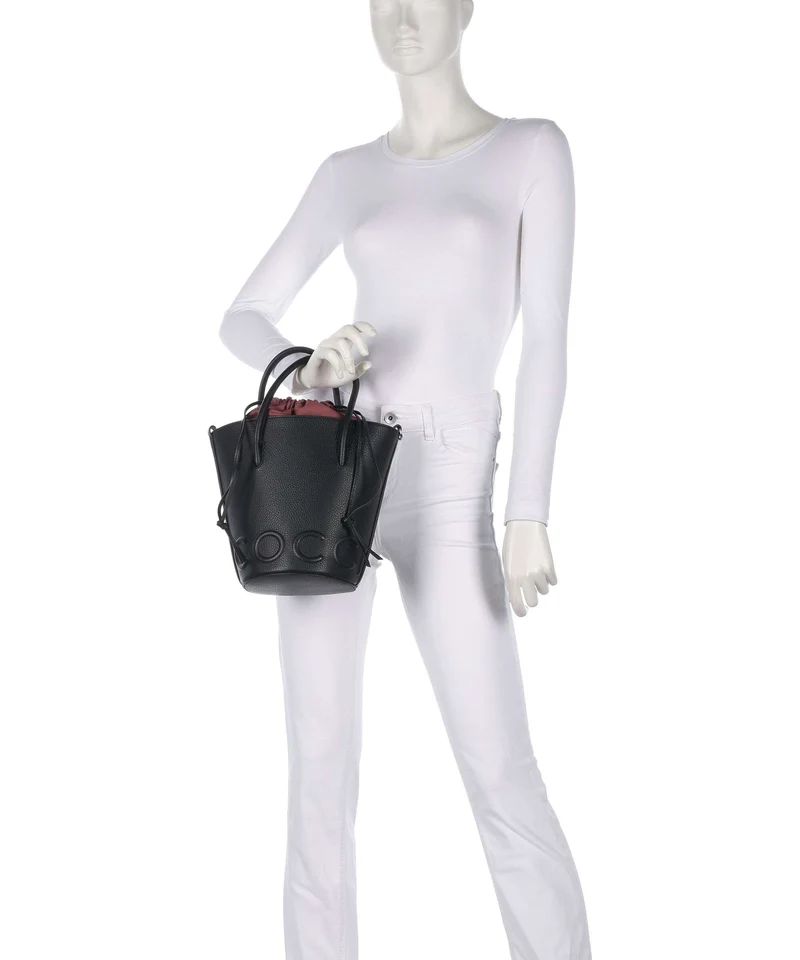 Coccinelle Myrtha Maxi Logo Bucket bolso de mano noir