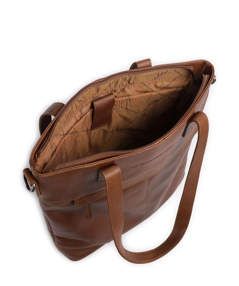 The Chesterfield Brand Wax Pull Up Cow Nunavik Bolsa shopping cognac