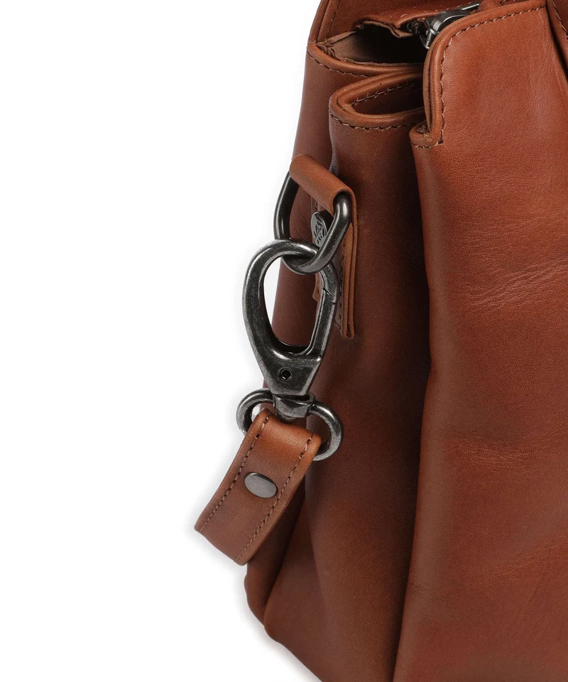The Chesterfield Brand Wax Pull Up Cow Hermosa Bolso de mano cognac