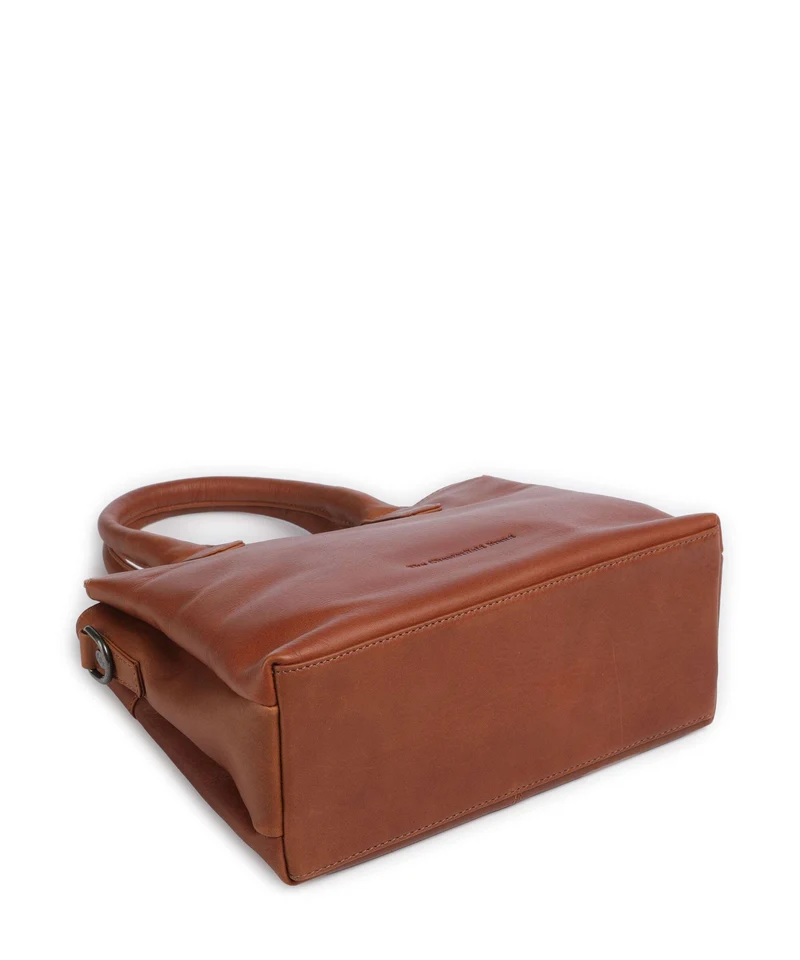 The Chesterfield Brand Wax Pull Up Cow Hermosa Bolso de mano cognac