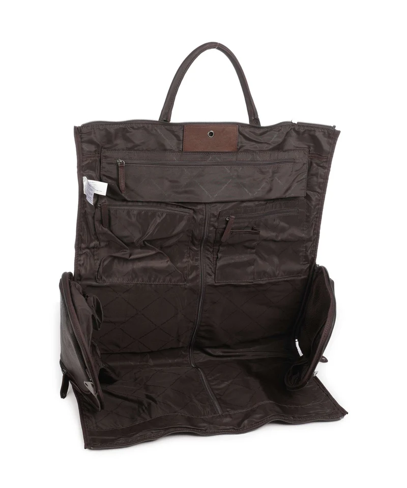 The Chesterfield Brand Wax Pull Up Cow Finlay Bolsa de fin de semana brown