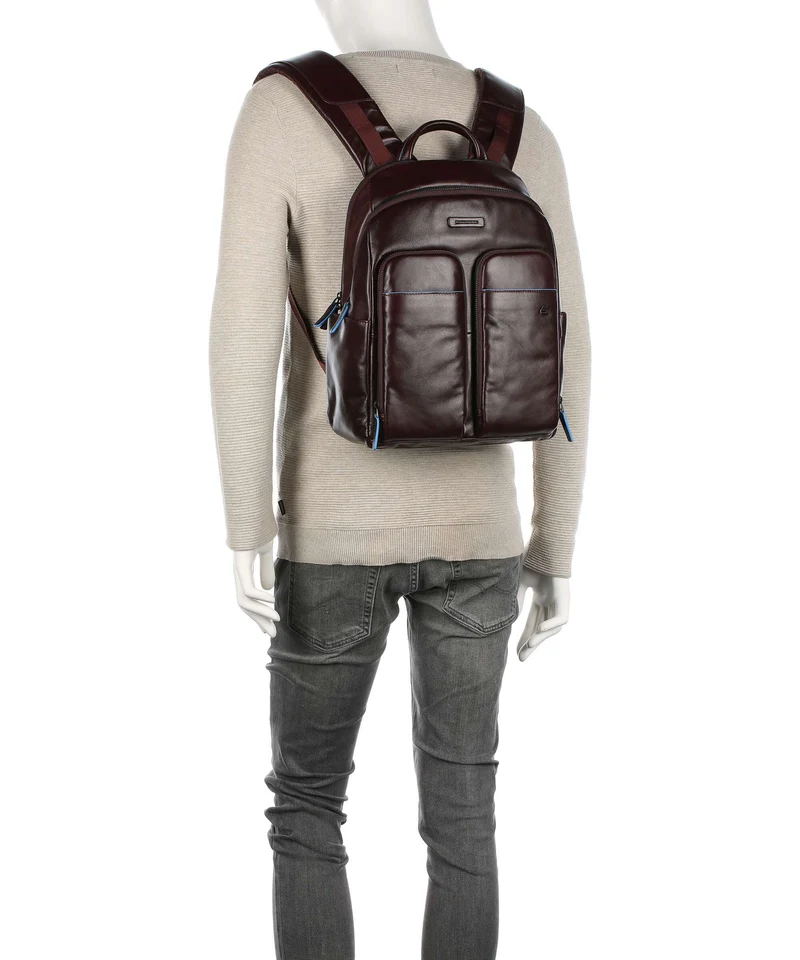 Piquadro Blue Square Revamp Mochila para portátil mahogany