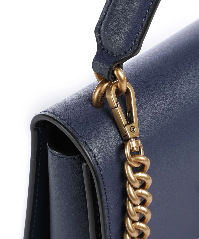 Pinko Love One Mini Bolso de mano blu indaco ombroso/antique gold