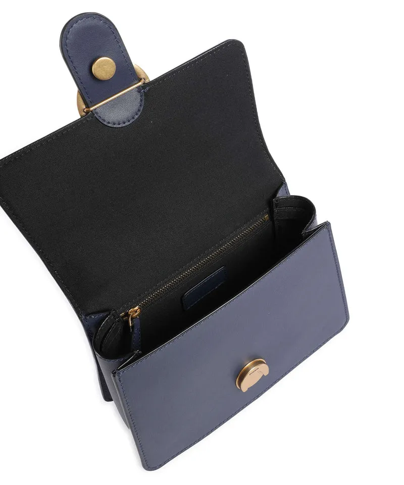 Pinko Love One Mini Bolso de mano blu indaco ombroso/antique gold