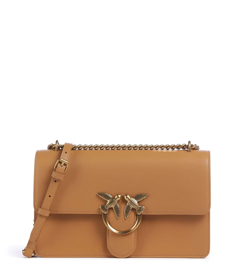 Pinko Love One Classic Bolso de hombro torrone/antique gold