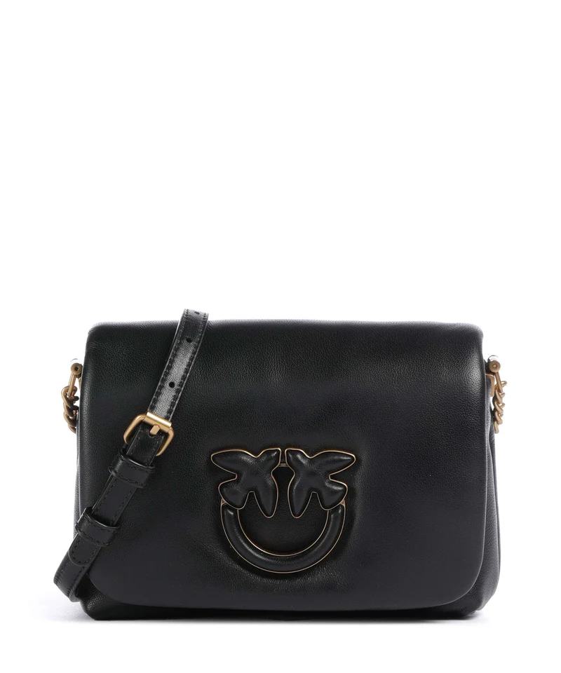 Pinko Love Click Puff Baby Bandolera nero/antique gold