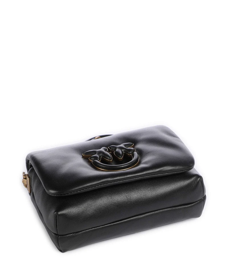 Pinko Love Click Puff Baby Bandolera nero/antique gold