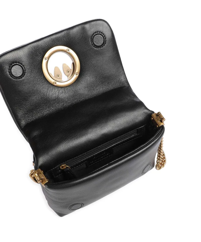 Pinko Love Click Puff Baby Bandolera nero/antique gold