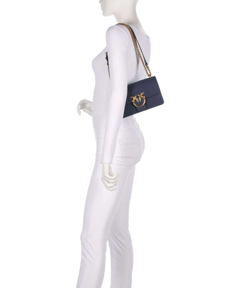 Pinko Love One Mini Bolso de hombro blu indaco ombroso/antique gold