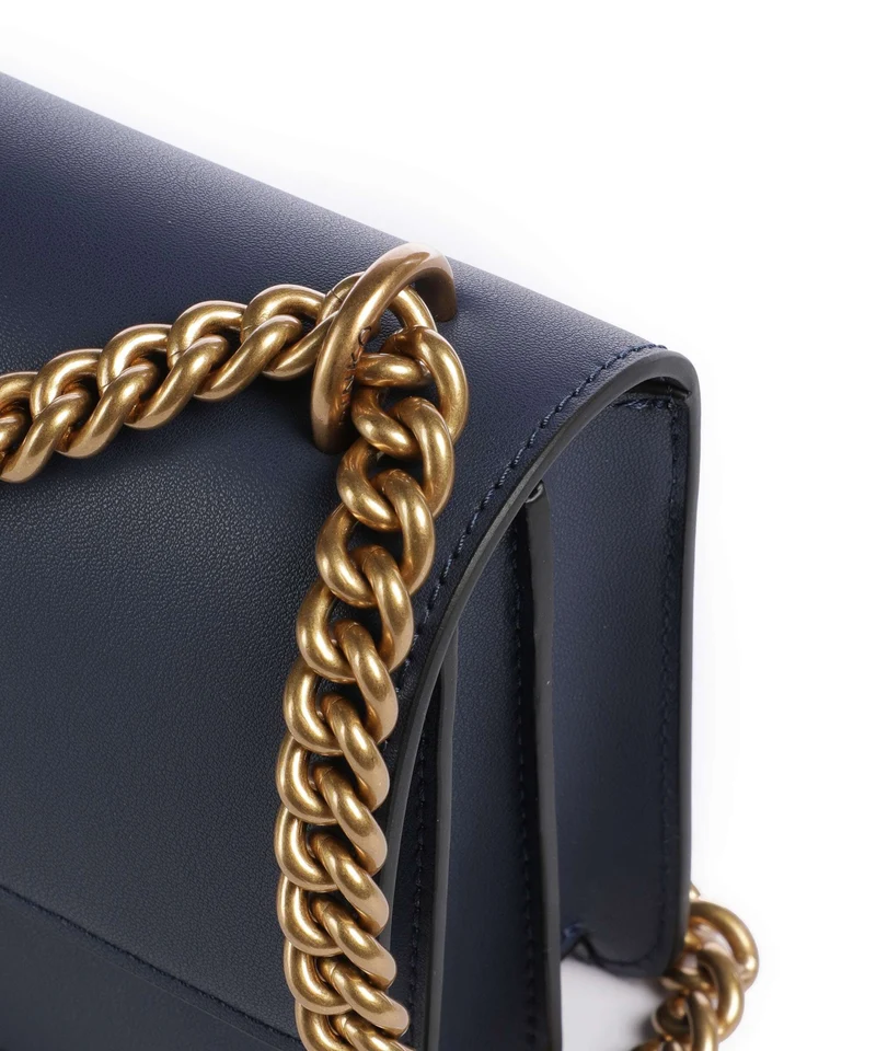 Pinko Love One Mini Bolso de hombro blu indaco ombroso/antique gold