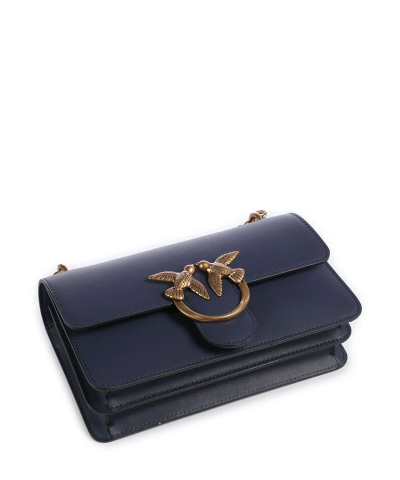 Pinko Love One Mini Bolso de hombro blu indaco ombroso/antique gold