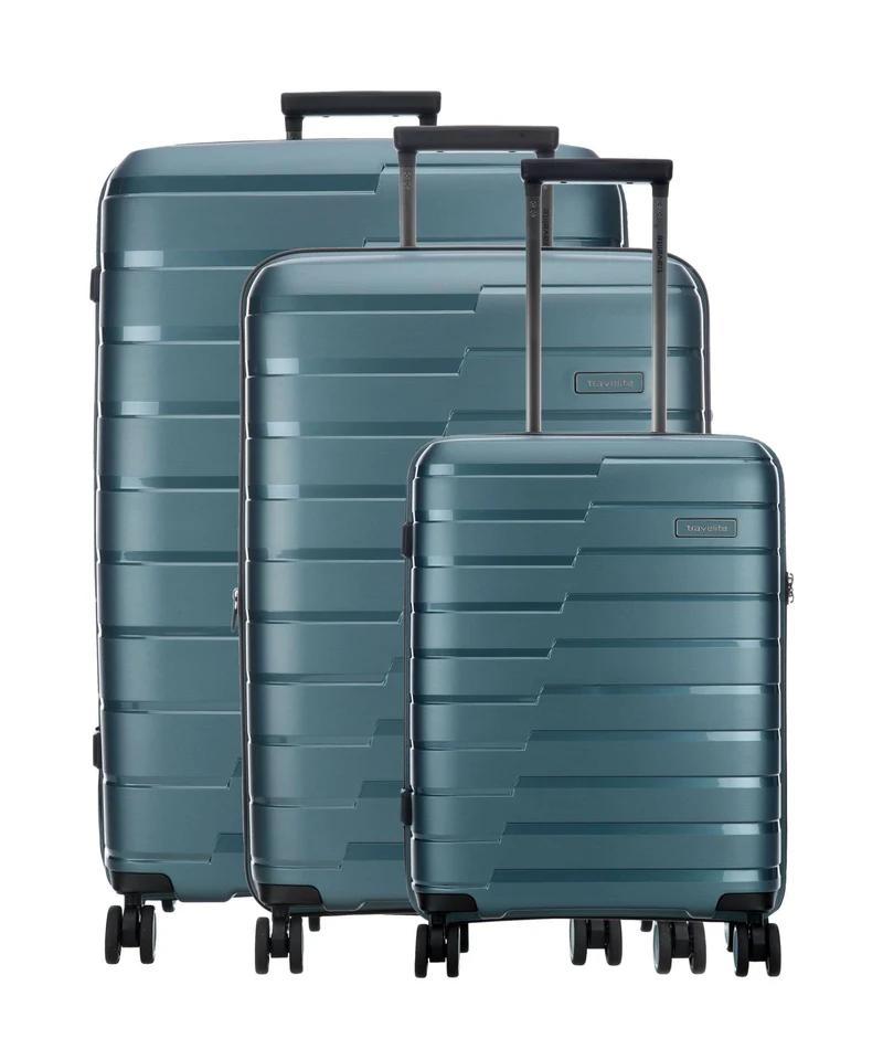 Travelite Air Base Juego de maletas (4 ruedas) eisblau