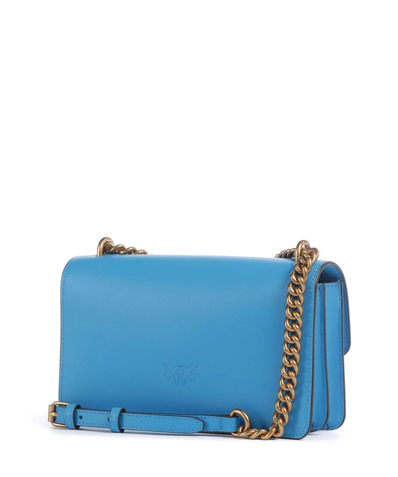 Pinko Love One Mini Bolso de hombro azzurro dresda/antique gold
