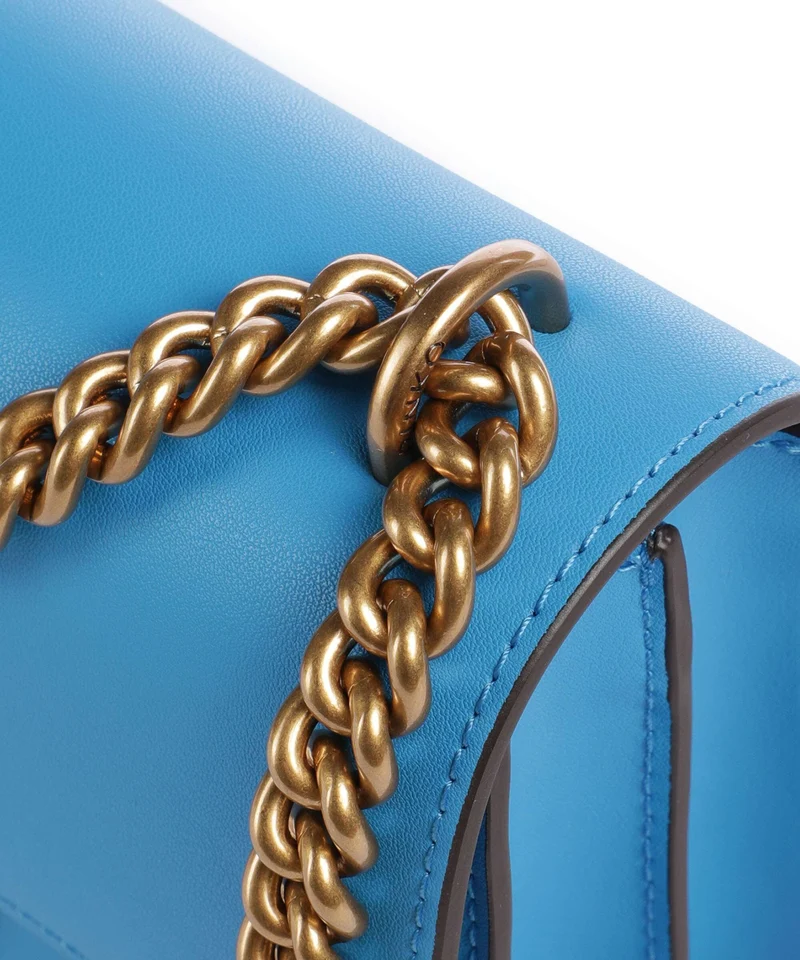 Pinko Love One Mini Bolso de hombro azzurro dresda/antique gold