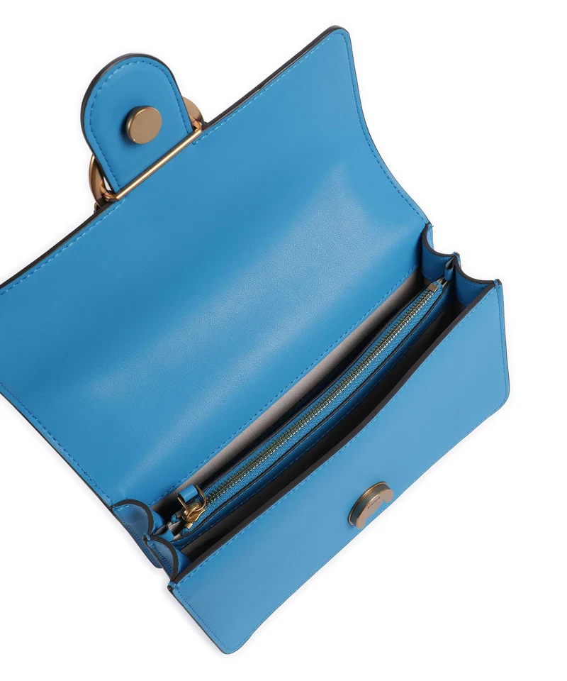 Pinko Love One Mini Bolso de hombro azzurro dresda/antique gold