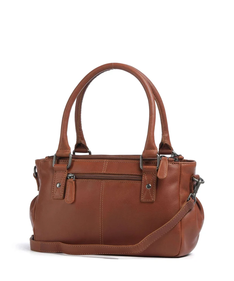 The Chesterfield Brand Wax Pull Up Cow Fenja Bolso de mano cognac